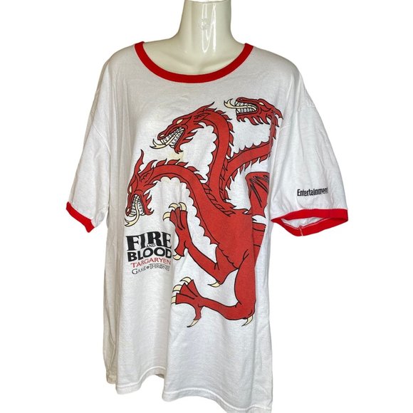 Game of Thrones Fire & Blood Dragon Targaryen T shirt X Large Advertising S3 - Picture 1 of 13